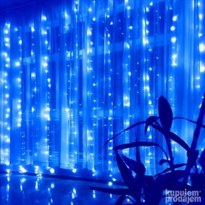 LED zavesa novogodisnja 3x3 metara Plava