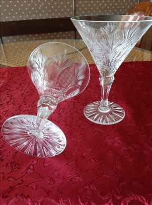 Dve kristalne čaše "Bohemia" za šampanjac 