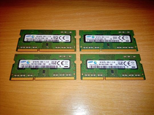 16GB 4 x 4GB DDR3 RAM za Laptop PC3L SO-DIMM CL11