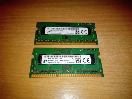 MICRON 8GB 2 x 4GB DDR3 RAM Memorija PC3L SO-DIMM