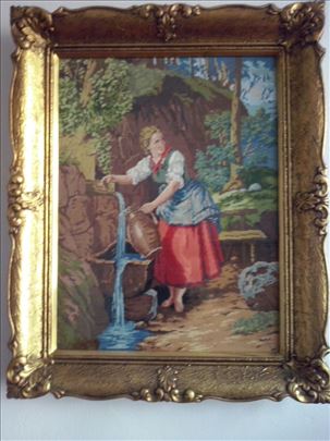 Gobleni Vilerov Devojka na izvoru
