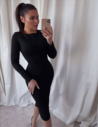 585) Prelepa haljina sa elastinom više boja