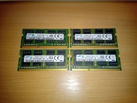 32GB 4 x 8GB DDR3 RAM PC3L Laptop memorija 1600MHz