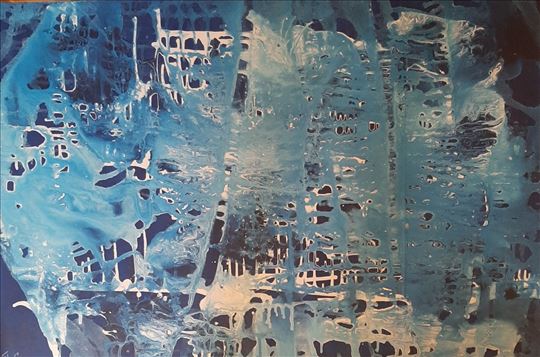 Big Blue, akril na platnu