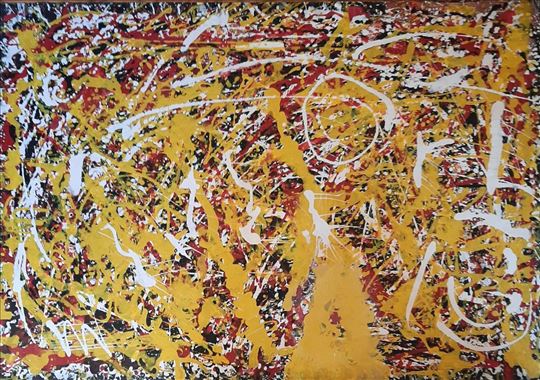 Big yellow akril na platnu