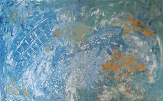 Global warming akril na platnu