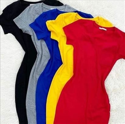 608) Prelepa haljina sa elastinom više boja