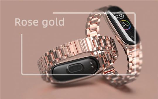 Miband 3 4 5  rose gold narukvica metalna