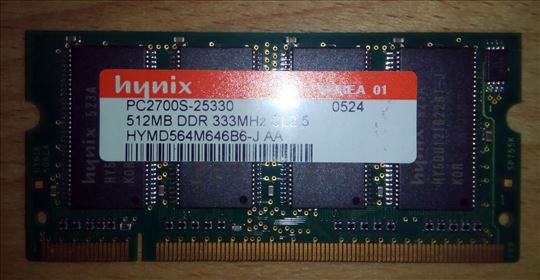 Memorija 2 x 512MB DDR za lap top