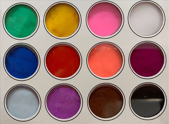 Akrilni prah 12 razlicitih boja 