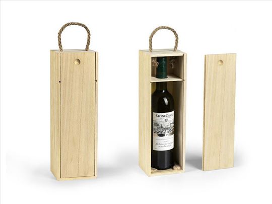 Bordo - Drvena poklon kutija za flašu