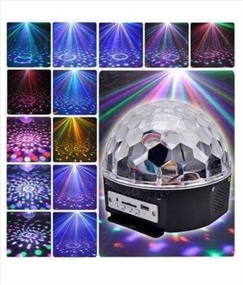 LED disco zvučnik kugla + daljinski uređaj i USB