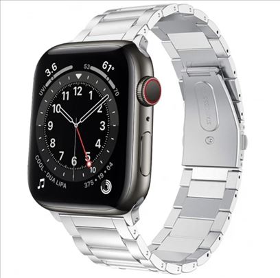 Siva metalna narukvica apple watch 1 2 3 4 5