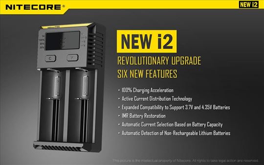 Punjač Nitecore i2 New + auto punjač