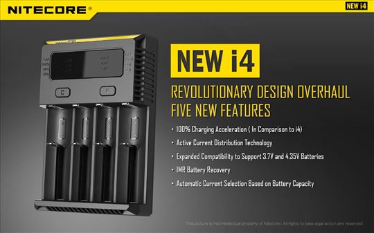 Punjač Nitecore i4 NEW + auto punjač