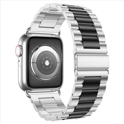 Apple Watch 44 mm sivo-crna metalna narukvica