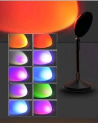 Nocna lampa RGB Sunset 16 boja USB