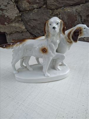 Par lovačkih pasa, porcelan