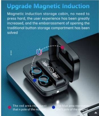 Bluetooth bezicne slusalice M9 led displej
