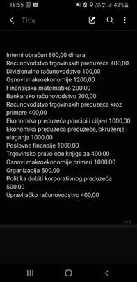 Ekonomski fakultet u Beogradu udžbenici