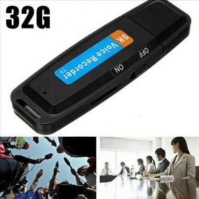 Prisluskivac audio USB do 32Gb Diktafon, audio pri