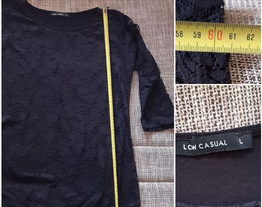 Ženska čipkana majica dugih rukava vel. L 
