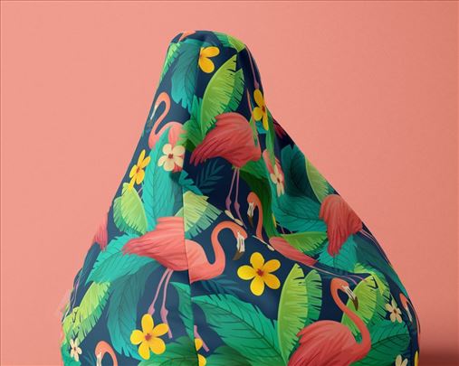 Lazy Bag digitalna stampa Flamingosi
