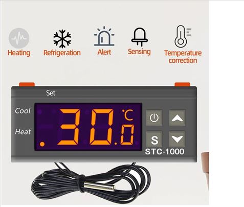 Digitalni termostat STC 1000 termoregulator 220v 