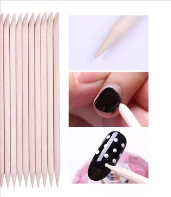 12 kom drvenih pogurivaca za zanoktice. 