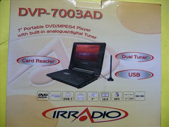 DVD PLAYER-Monitor DVBT-Tjuner.Audio i Video ulaz 