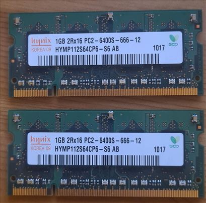 Hynix 2x1GB DDR2 SODIMM 200pin PC2-6400 800MHz