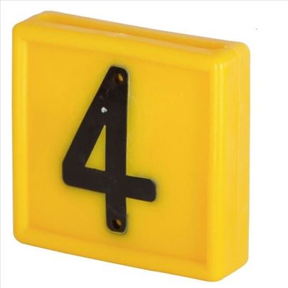 Brojevi za obeležavanje za okovratnik žuti 4