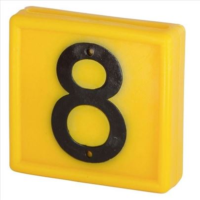 Brojevi za obeležavanje za okovratnik žuti 8