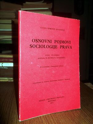 Osnovni pojmovi sociologije prava - L.S. Jovanović