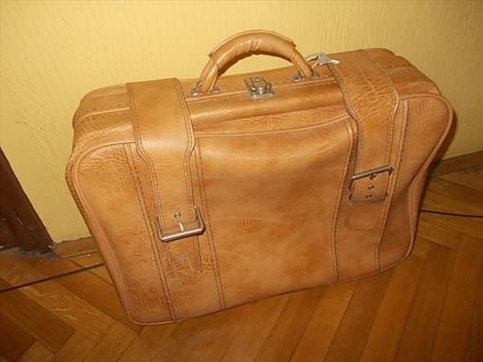 Kožni srednji kofer 51x36x20cm za lični prtljag