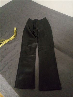 Kožne crne pantalone S