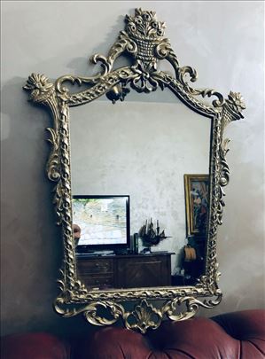 Zidno mesingano ogledalo