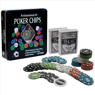 Professional Poker Chips Set - 100 Poker Chips 
