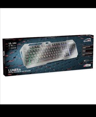 Tastatura SPEEDLINK Lunera, rainbow LED, metalna, 
