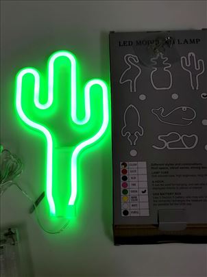 Led Neon Zidna Lampa Kaktus
