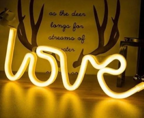 Led Neon Zidna Lampa Love