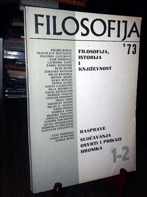 Filosofija (1-2/1973): Filosofija, istor. i knjiž.