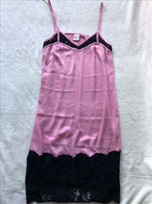 Pinko original svilena roze haljina s 97% svila