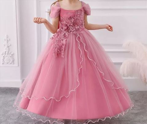 Duga Svecana haljina haljine decu decija breskva 
