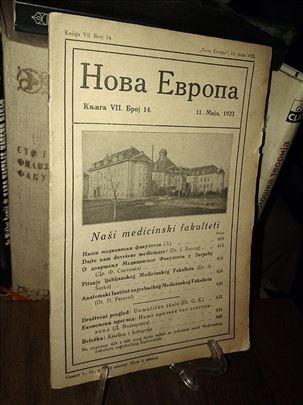Naši medicin. fakulteti (Nova Evropa,VII/14, 1923)