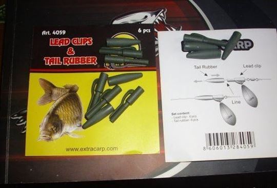 Lead Clips & Tail Rubber 6 kom