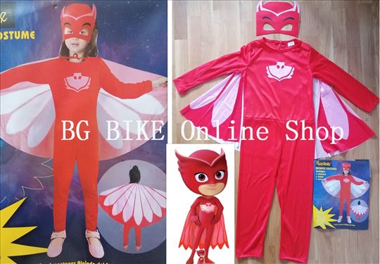pj masks PJ OWLETTE sova crveni kostim za decu