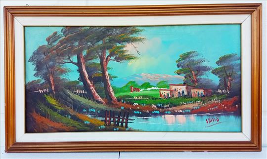 Ulje na platnu, italijanski slikar, 113 x 65 cm