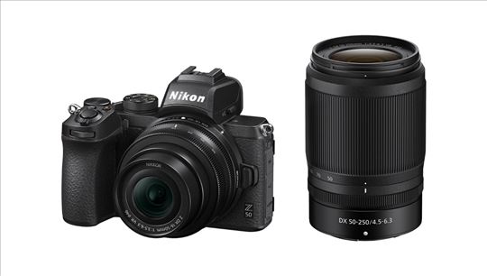 Nikon Z50 + 16-50 VR + 50-250 VR + torba - novo