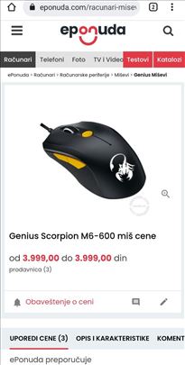 Gaming mouse scorpion m6-600